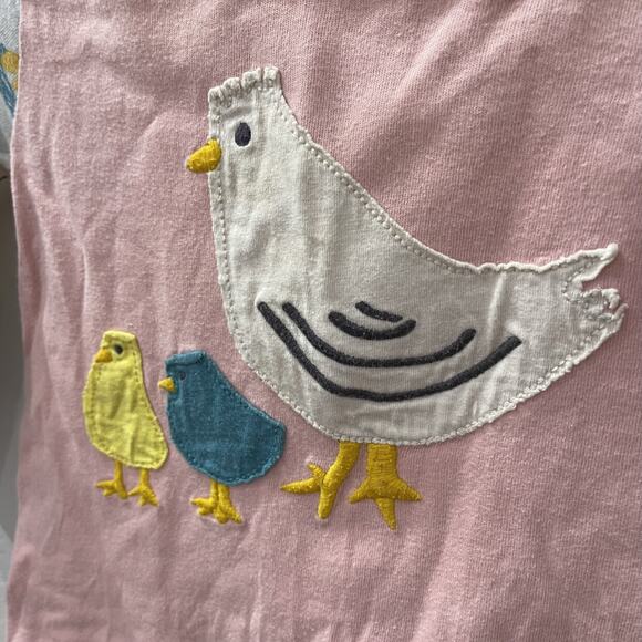 Baby Boden Pink Chicken Long Sleeve Dress & Bloomers - Picture 4 of 8